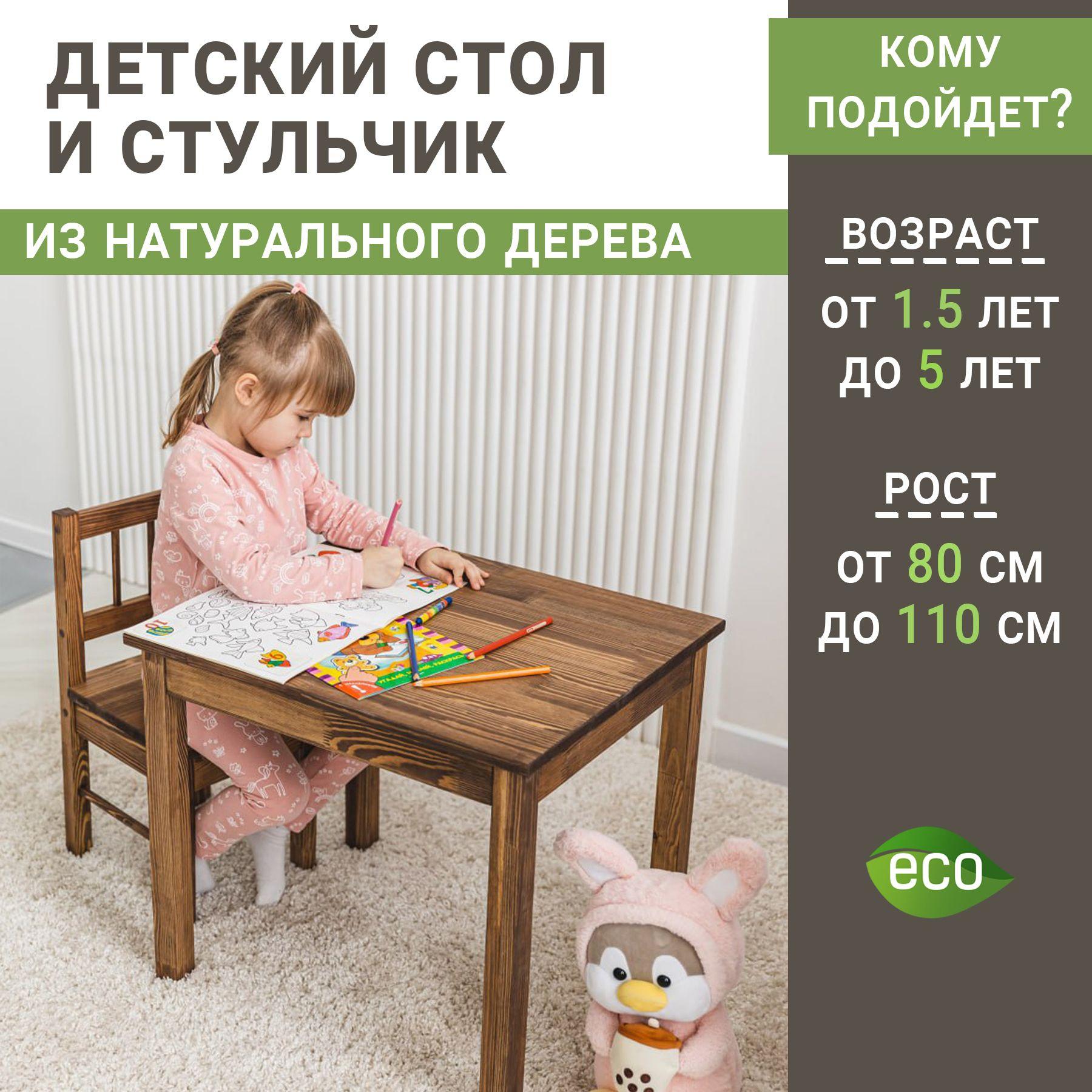 ВОЛХАМ | Детский стол и стул из дерева