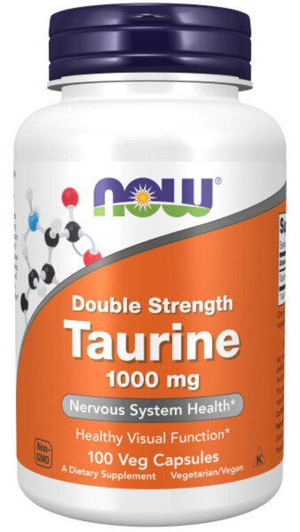 Таурин NOW Foods Taurine, для улучшения работы сердечной мышцы, нервной системы и выносливости, 100 растительных капсул