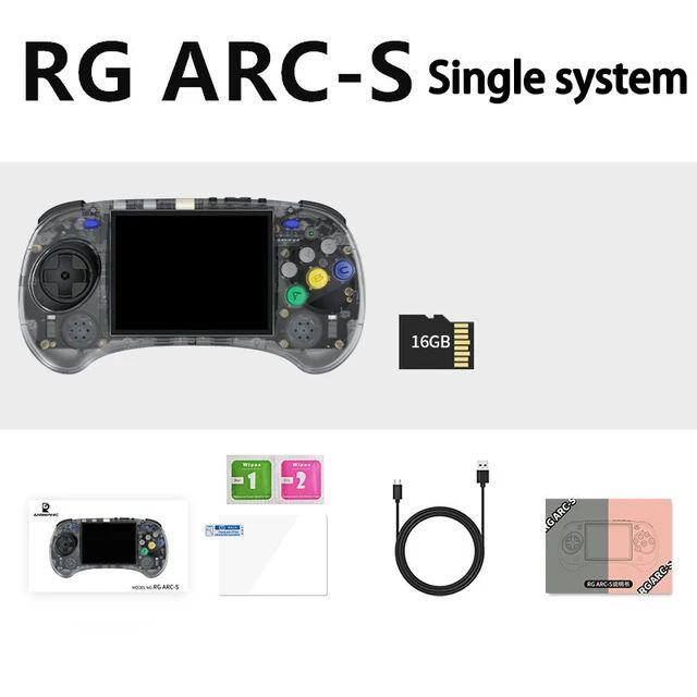 Портативная игровая консоль RG ARC-S 4-дюймовый IPS-экран Система Linux Процессор RK3566 64-разрядный встроенный аккумулятор емкостью 3500 мАч, совместимый с Bluetooth 4.2 и 5G Wi-Fi (одна система)