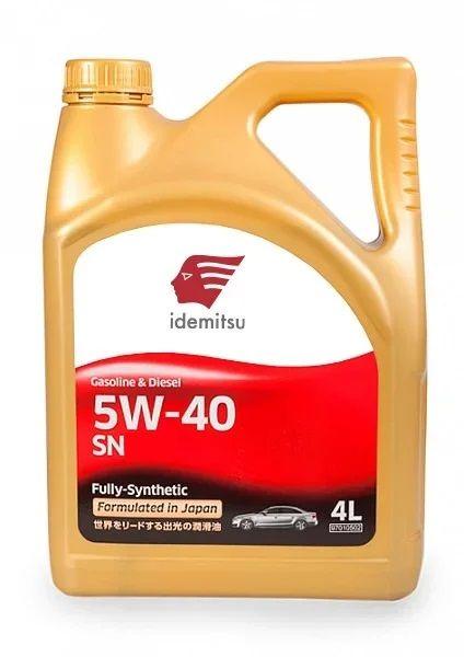 IDEMITSU FULLY-SYNTHETIC SN/CF 5W-40 Масло моторное, Синтетическое, 4 л