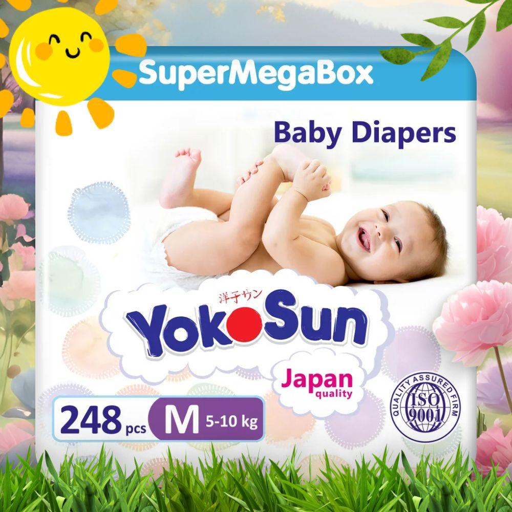 Подгузники детские YokoSun, Размер 3 / М (5-10 кг), SuperMegaBox 248 шт