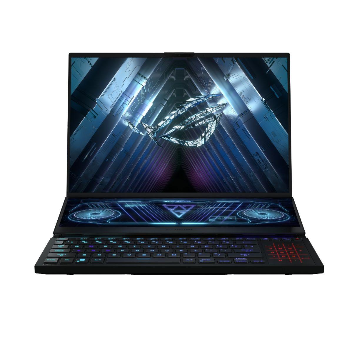 ASUS ROG Zephyrus Duo 16 GX650PY-NM049W IPS 2K (2560x1600) Игровой ноутбук 16", AMD Ryzen 9 7945HX, RAM 32 ГБ, SSD 2000 ГБ, NVIDIA GeForce RTX 4090 (16 Гб), Windows Home, (90NR0BI1-M002U0), черный, Русская раскладка