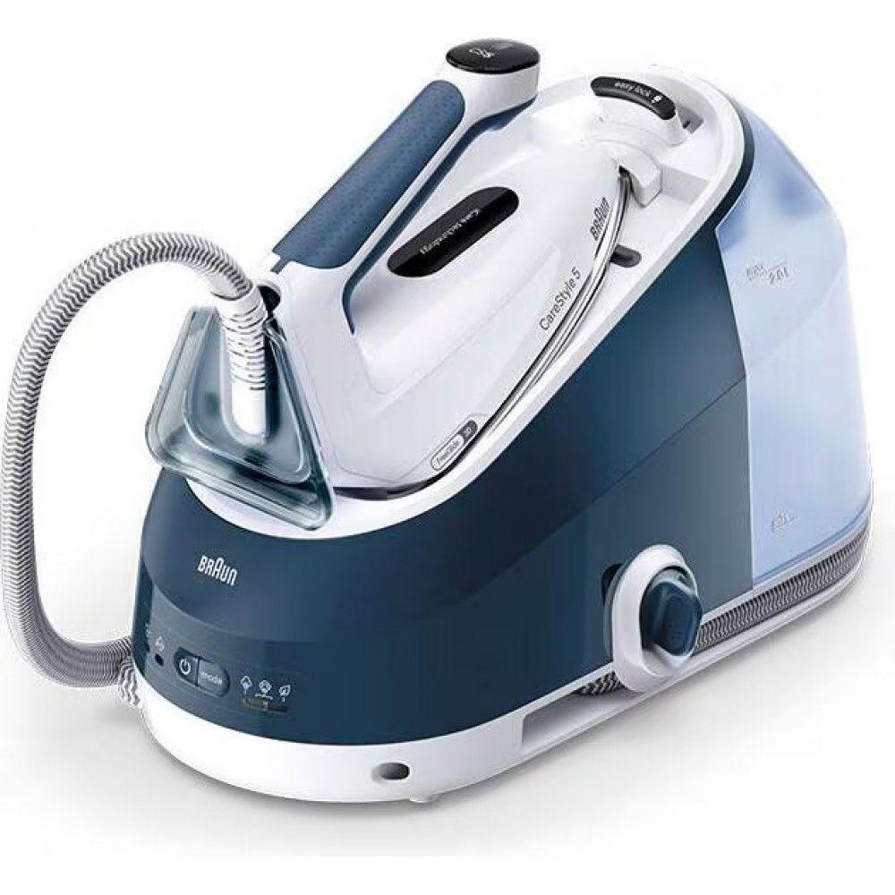 Парогенератор для одежды Braun CareStyle 5 IS5245BL, 2400 Вт, с вертикальным отпариванием, Есо-режимом, паровым ударом 500 г/мин, давлением 7.5 бар, технологией удаления накипи и автоотключением