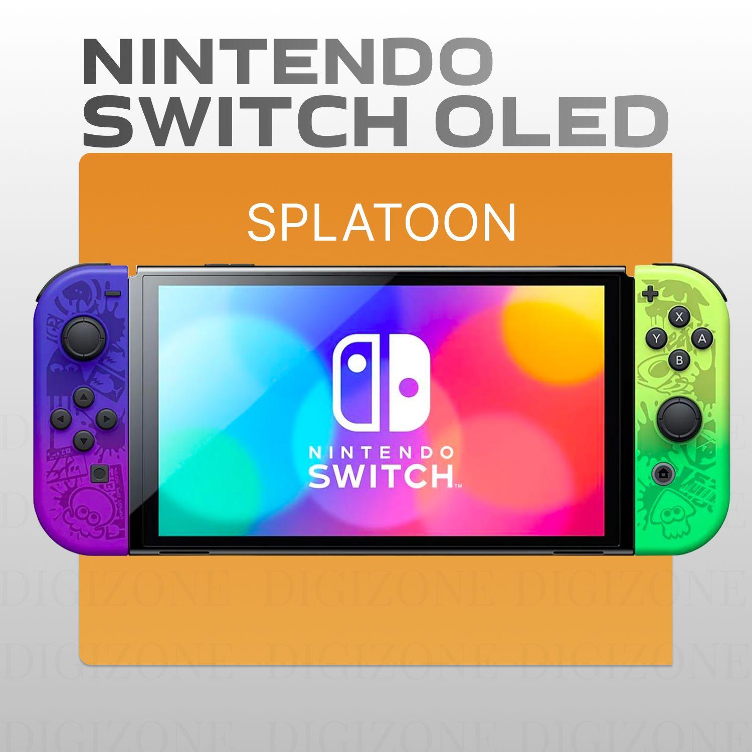 Игровая приставка Nintendo Switch OLED 64гб, без игр, Splatoon 3 Edition