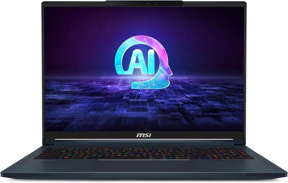 MSI Stealth 16 AI Studio Игровой ноутбук 16", Intel Core Ultra 9 185H, RAM 32 ГБ, SSD 1024 ГБ, NVIDIA GeForce RTX 4060 для ноутбуков (8 Гб), Windows Home, темно-синий, Русская раскладка