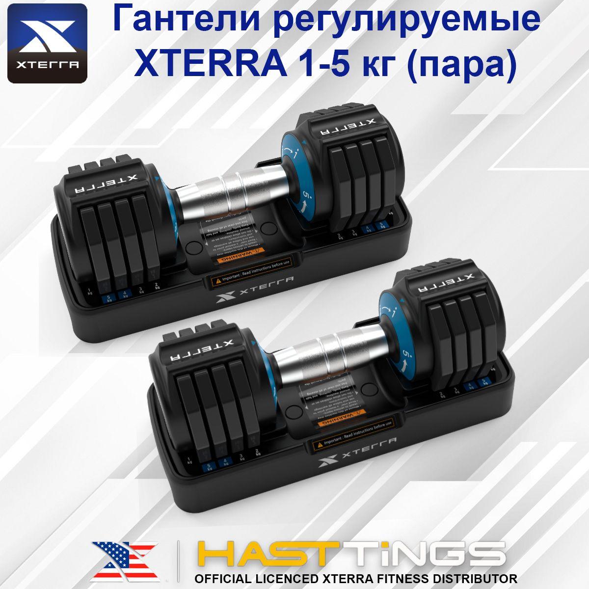 XTERRA Fitness | Гантель регулируемая XTERRA 1-5 кг (пара)