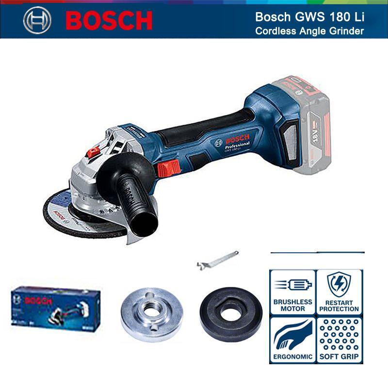 Профессиональная аккумуляторная электрическая угловая шлифовальная машина Bosch GWS 180