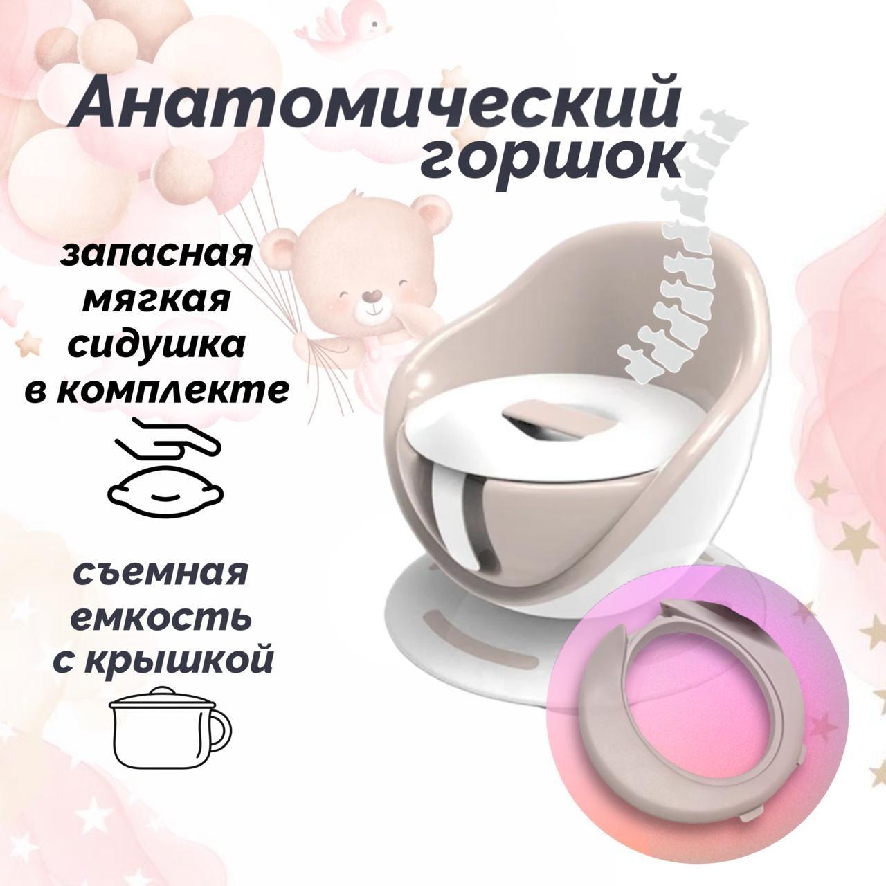 Luxmom | Горшок детский для девочки / мальчика анатомический Luxmom