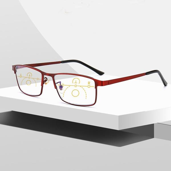 Прогрессивные очки для чтения мужские и женские мультифокальные в оправе из сплава