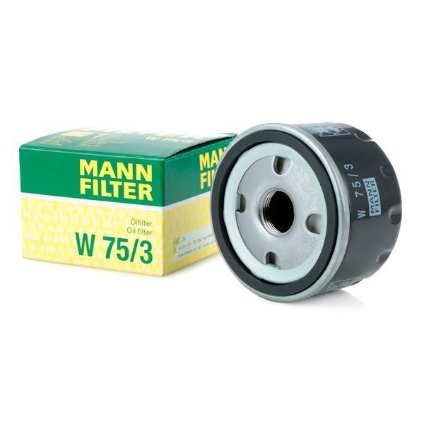 Фильтр масляный MANN-FILTER W753, Босния и Герцеговина, для LАDА, Nissаn, Rеnаult