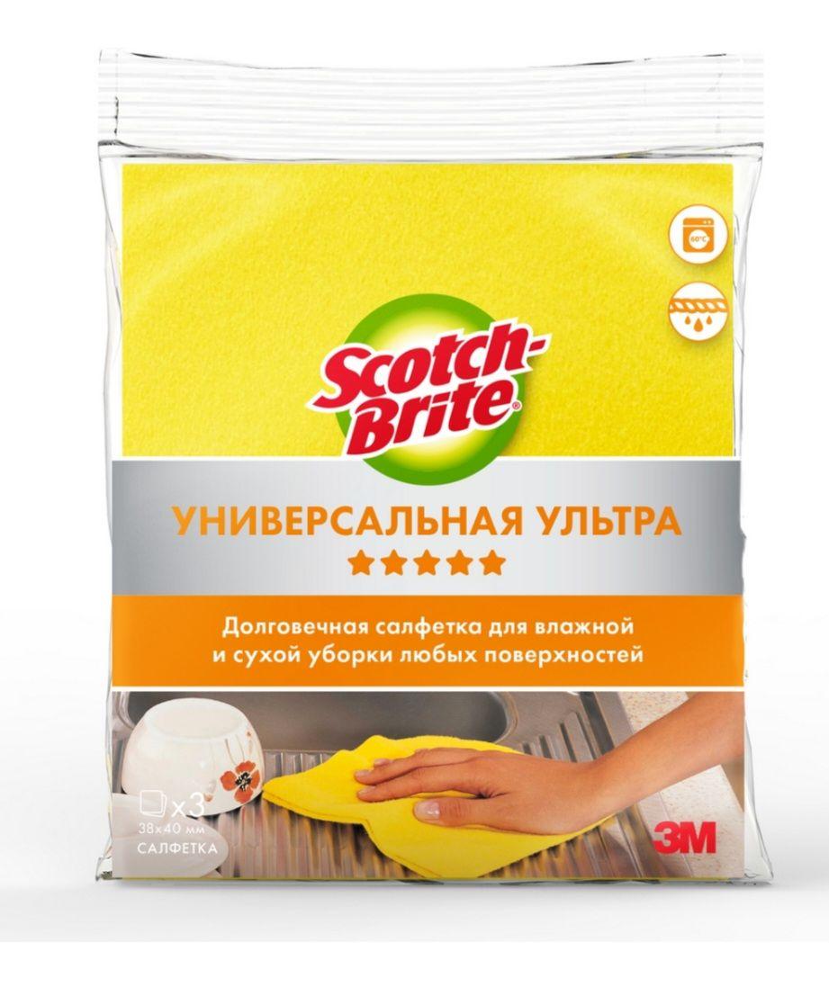 Scotch-Brite Салфетки для уборки, 38х40 см, 3 шт.