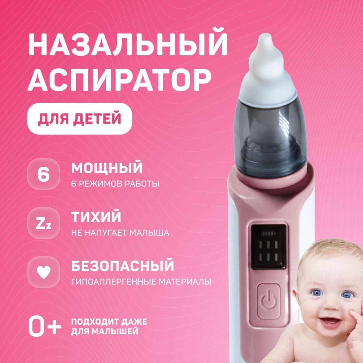 Аспиратор назальный детский, электрический, электронный, для новорожденных, соплеотсос, соплесос