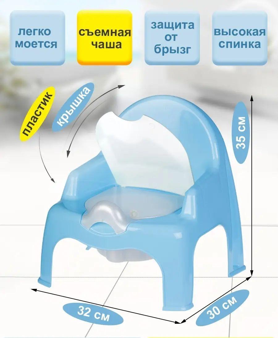 Горшок детский для мальчика, девочки, для детей, ребёнка дорожный пластиковый переносной 023