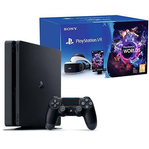 Игровая приставка Sony PlayStation 4 Slim 500 Гб + PlayStation VR v.2 + Camera v.2 + VRWorlds