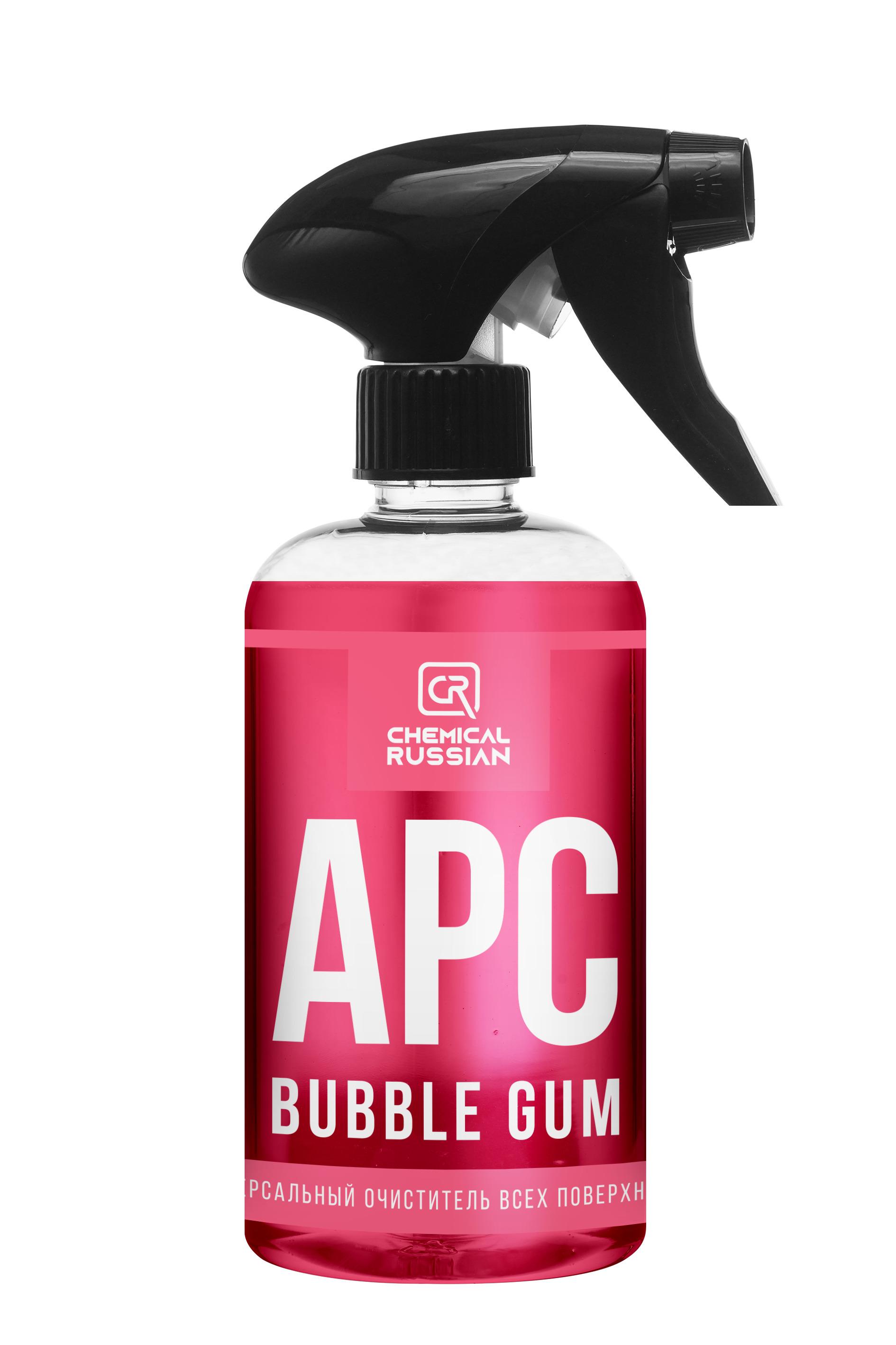 Очиститель салона автомобиля - APC Bubble Gum, 500 мл, Chemical Russian, очиститель пластика для автомобиля