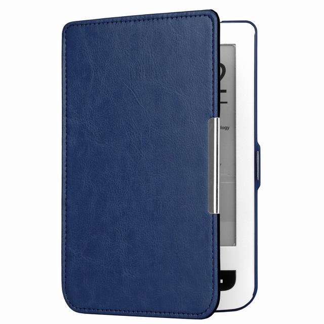 Чехол-обложка футляр MyPads для Pocketbook 622/ 623 из качественной эко-кожи тонкий с магнитной застежкой синий