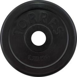 Диск обрезиненный TORRES RUBBER 1,25 кг, для гантелей или шнанги