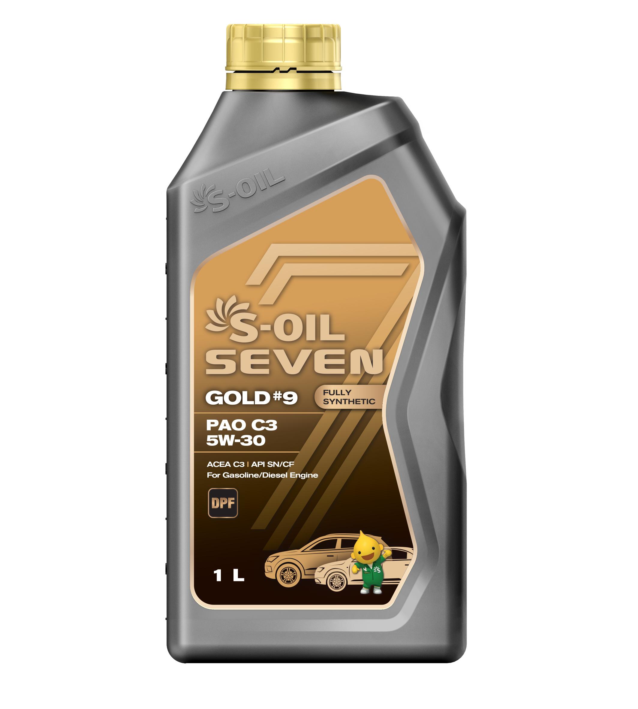 S-OIL SEVEN gold #9  pao c3 5W-30 Масло моторное, Синтетическое, 1 л