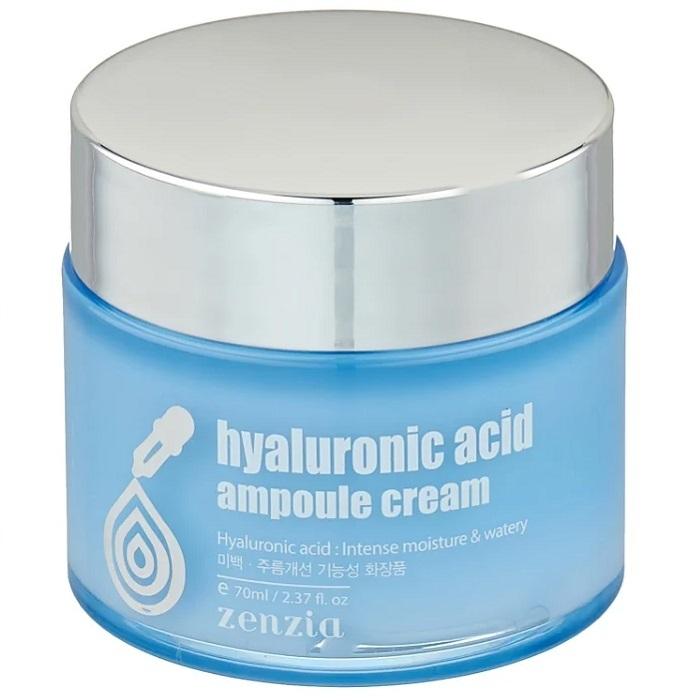 ZENZIA Крем для лица с гиалуроновой кислотой Hyaluronic Acid Ampoule Cream 70 мл