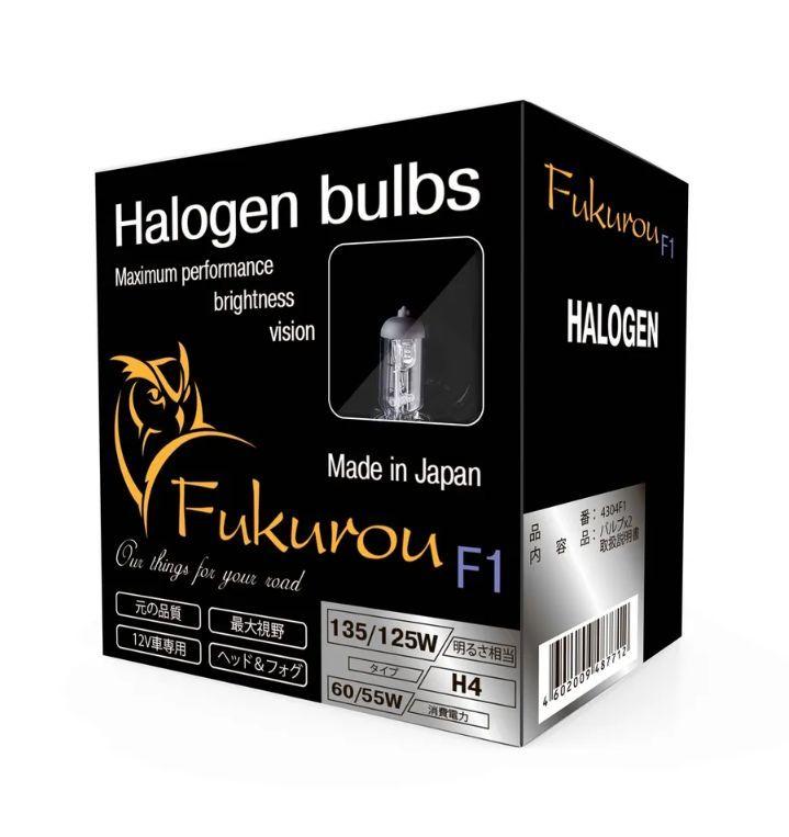 Fukurou | Fukurou галогеновые лампы H4 F1 12V 60/55W (135/125W), 2шт Япония 4304F1