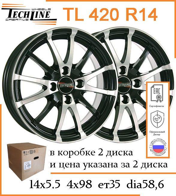 Tech Line  Колесный диск Литой 14x5.5" PCD4х98 ET35 D58.6