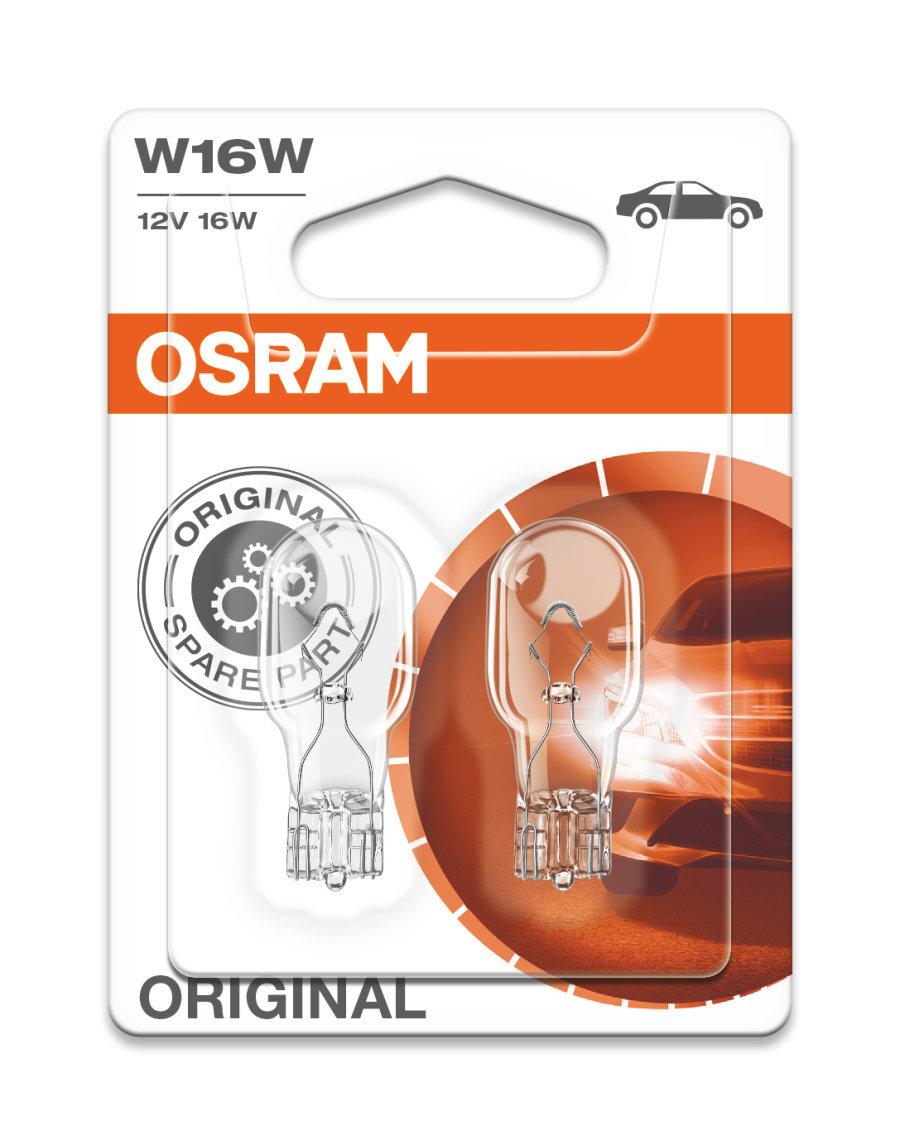 Лампа автомобильная W16W 12V OSRAM 921-02B 2шт.