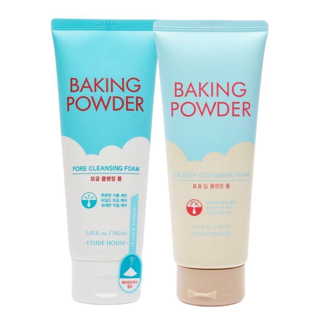 Пенка для умывания глубокой очистки и снятия макияжа Baking Powder Pore Cleansing Foam + BB Deep Cleansing Foam, 2 шт х 160 мл