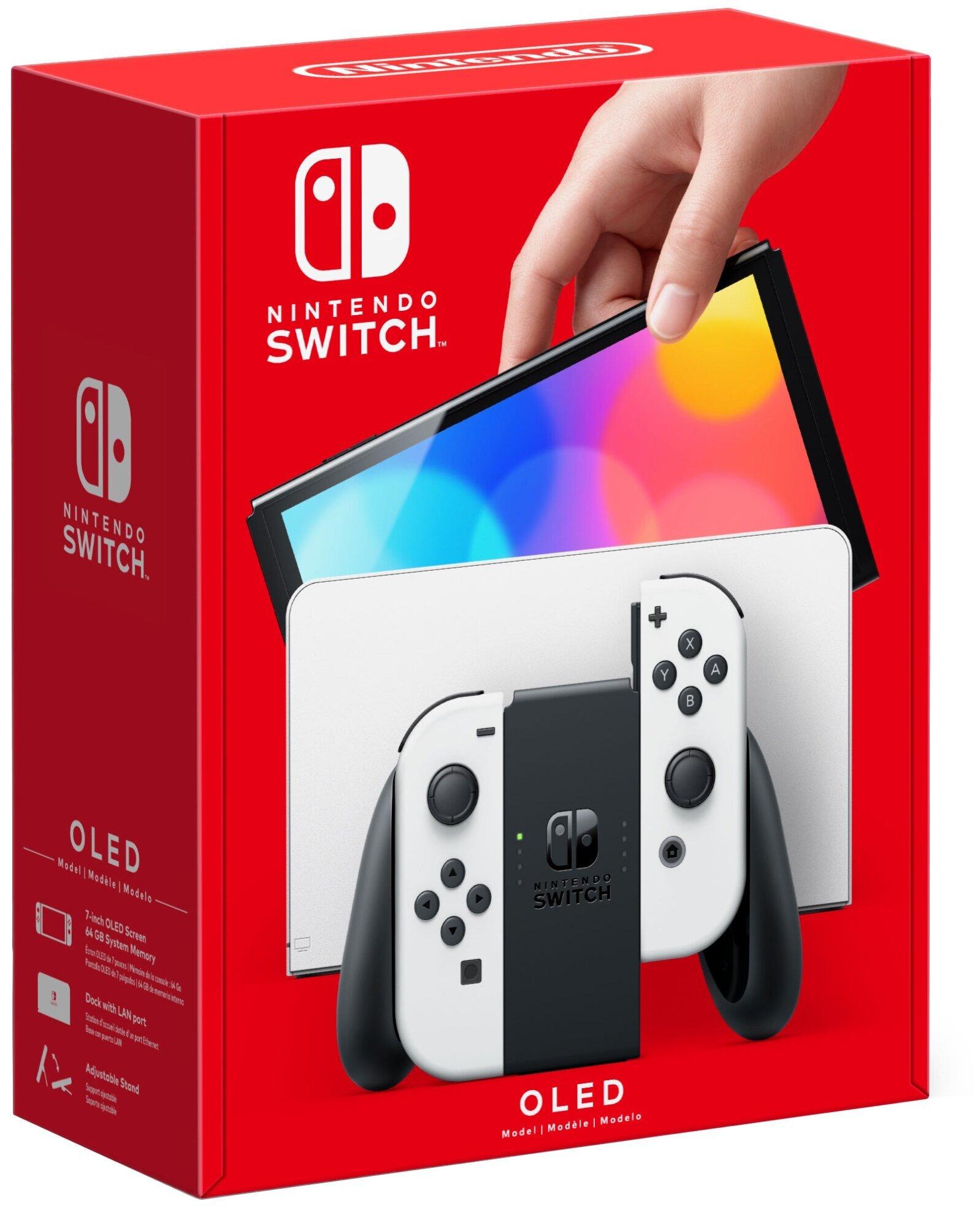 Игровая приставка Nintendo Switch OLED 64 ГБ, без игр, белый