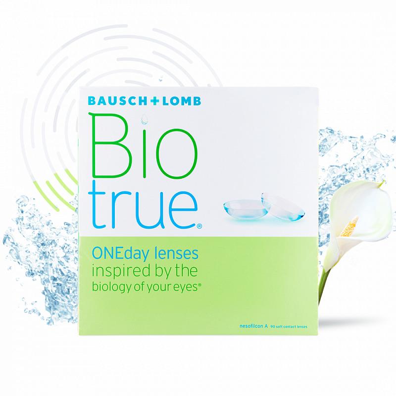 Bausch + Lomb Контактные линзы Biotrue OneDay (90), 90 шт.,, -4.00 / 8.6/ Однодневные