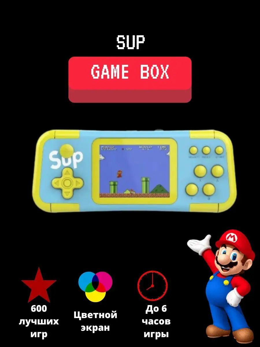 Портативная игровая приставка SUP GAME BOX A12, голубой с жёлтым