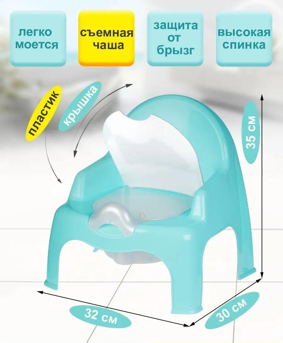 Горшок детский для мальчика, девочки, для детей, ребёнка дорожный пластиковый переносной 023