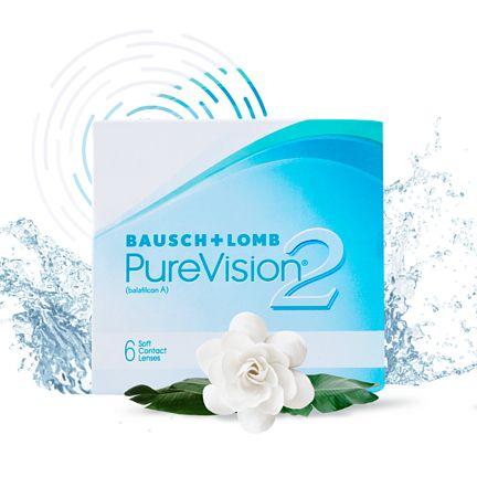 Контактные линзы Bausch + Lomb, PureVision2 HD, ежемесячные, -1.25 / 14 / 8.6, 6 шт