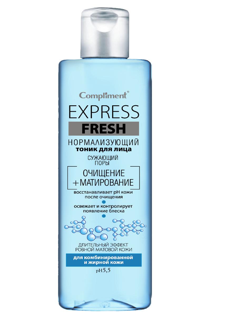 Compliment Тоник нормализующий для лица сужающий поры EXPRESS Fresh, 250мл