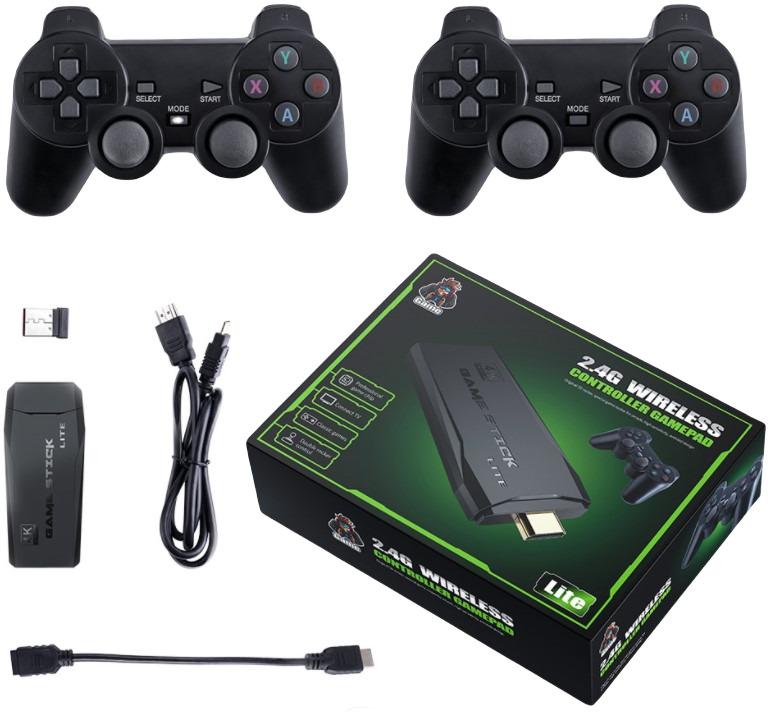 Игровая приставка, консоль DATA FROG Y3 Game Stick Lite 64Gb, 10000 игр, 4K, 2,4 ГГц. 8 бит, 16 бит, 32 бит!