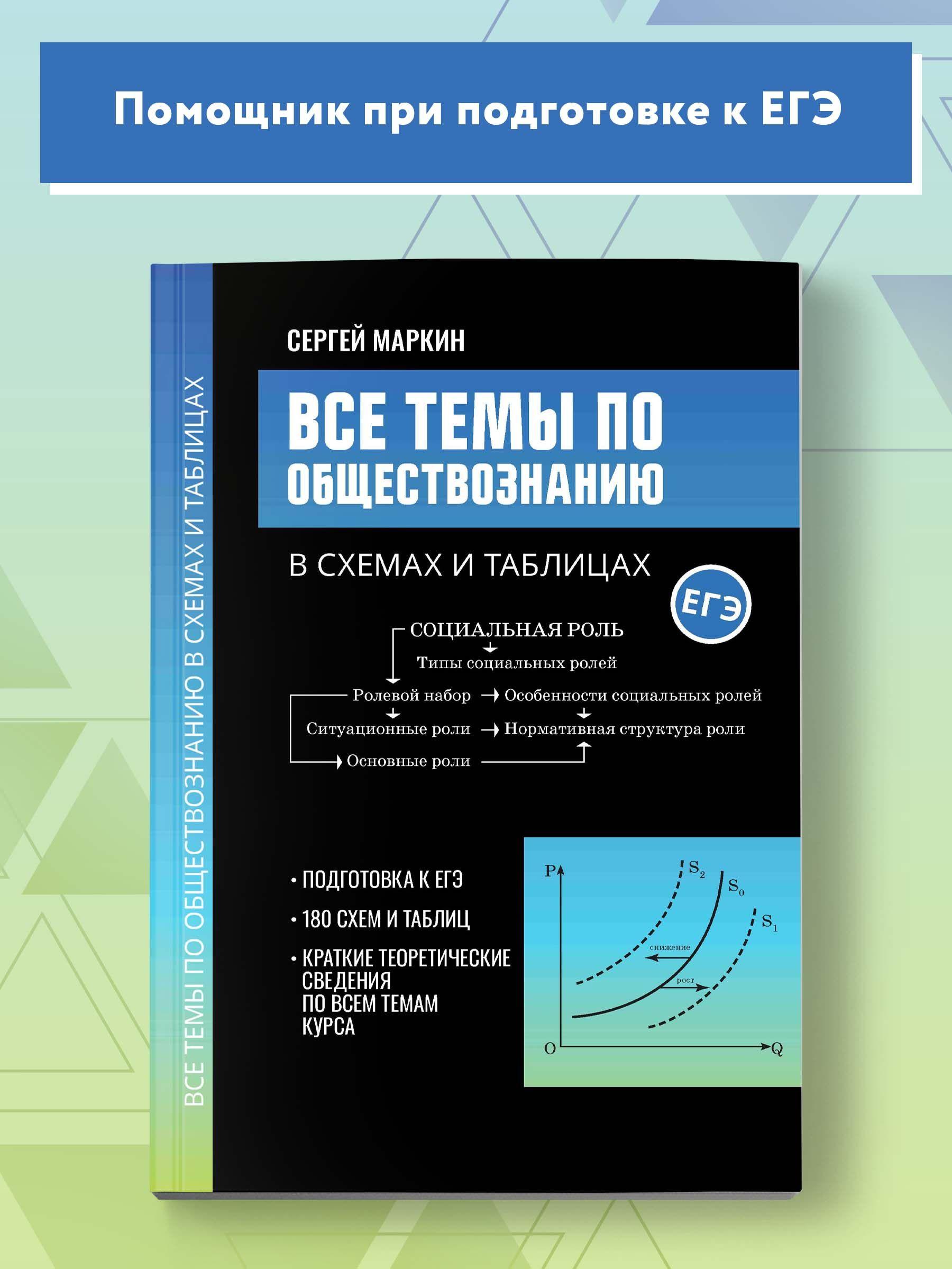 Все темы по обществознанию в схемах и таблицах. Подготовка к ЕГЭ | Маркин Сергей Александрович