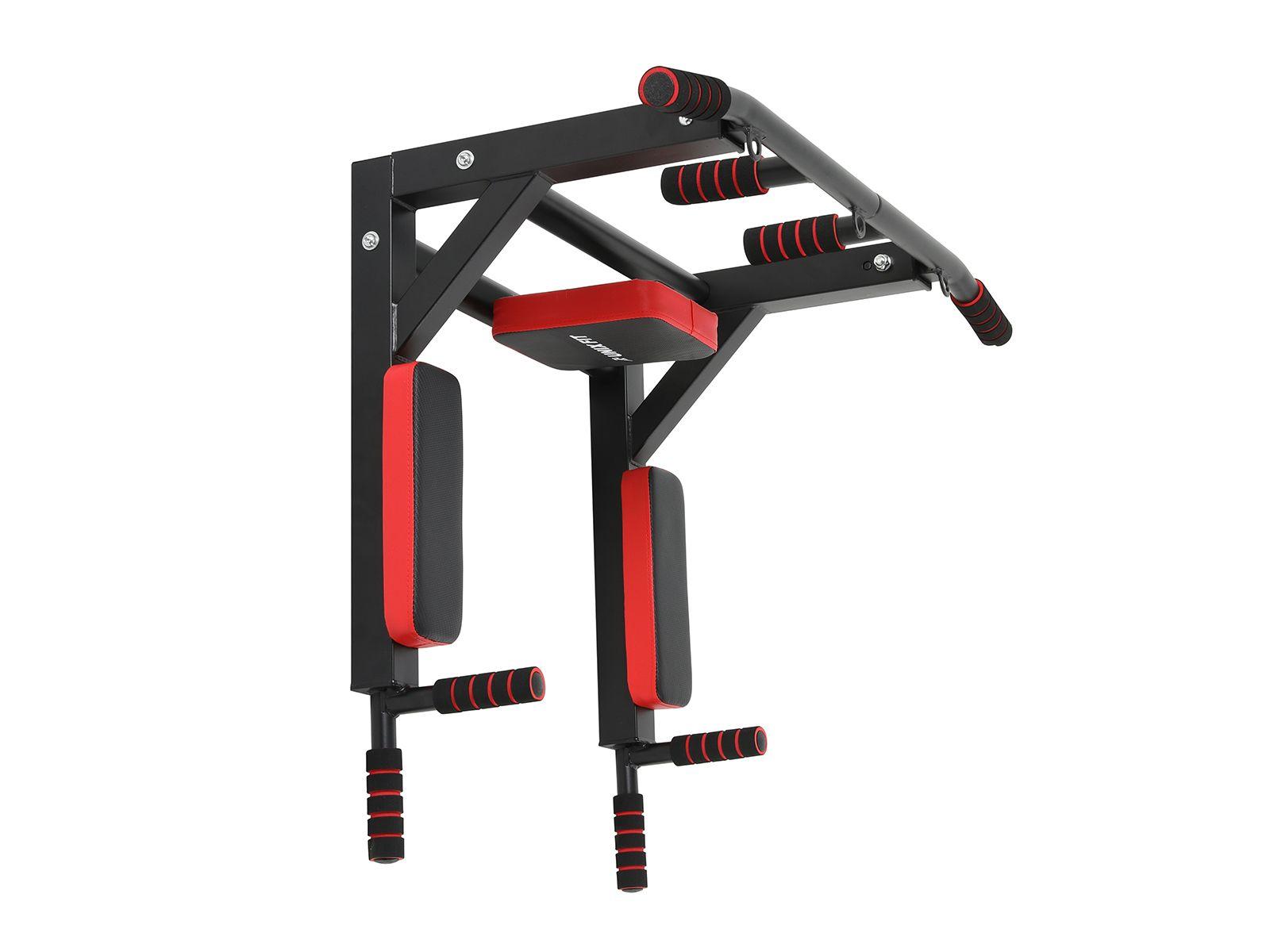 Турник настенный 3 в 1 UNIX Fit PULL UP 200 для домашних тренировок, 2 хвата, нагрузка до 200 кг., длина перекладины 93 см., кольца для крепления, 93х72х46 см. UNIXFIT