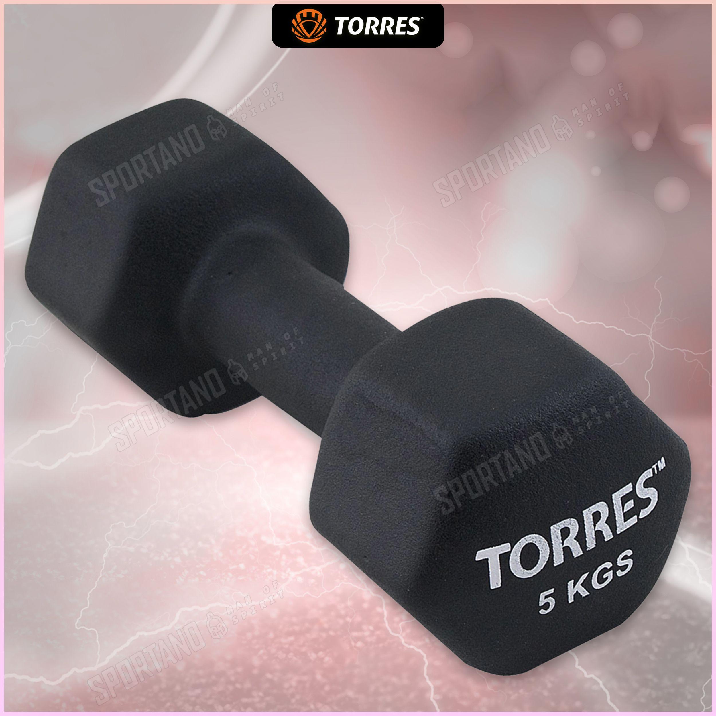 Гантель неопреновая Torres 5 кг арт.PL55015