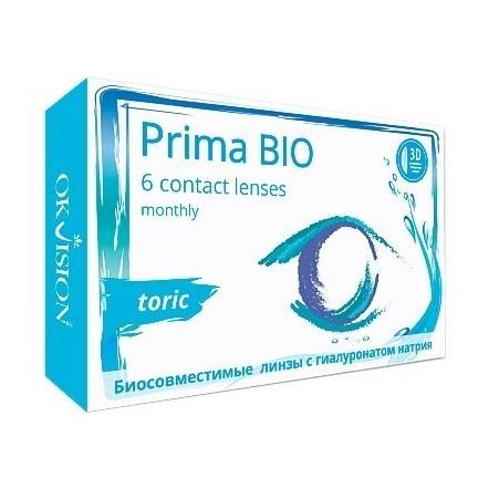 OKVision астигматические линзы Prima Bio Toric (6 линз), 0,00/-0,75/150