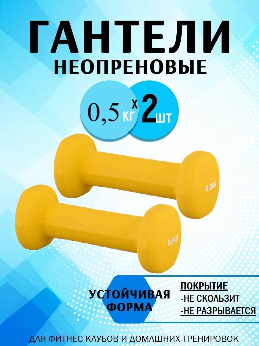 Гантели, 2 шт. вес 1 шт: 0.5 кг