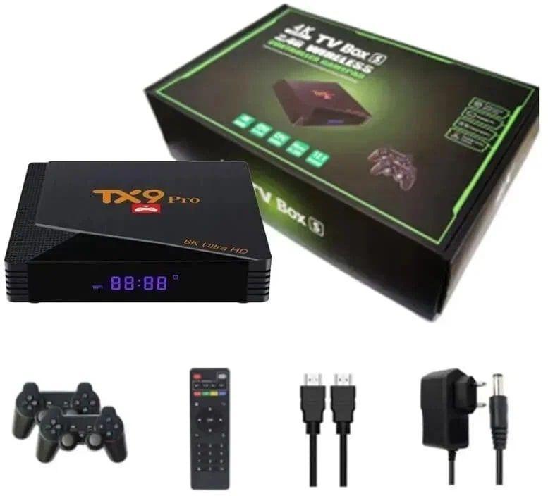 Игровая приставка TX 9 PRO GAME BOX + ANDROID TV 64gb, игровая консоль детская