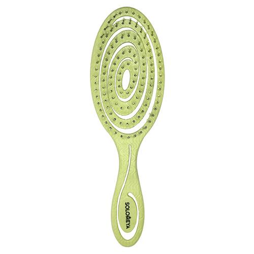 Detangling bio hair brush Green Подвижная био-расческа для волос зеленая