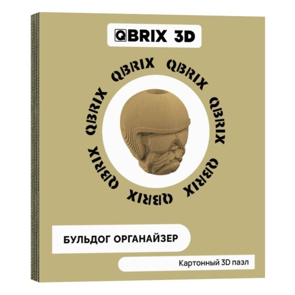 Пазл QBRIX 3D Бульдог органайзер