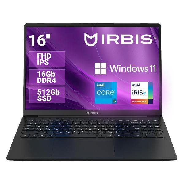 Ноутбук Irbis 16NBC1500/15.9"/Core i5-1155G7/16/512/Win/Black