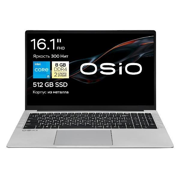 OSiO | Ноутбук OSiO FocusLine F160i-007/16.1"/Core i5-1235u/8/512/noOS/Grey