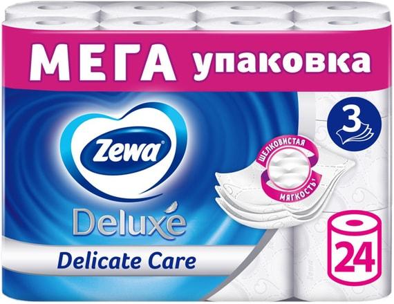 Туалетная бумага Zewa Deluxe 24 рулона 3 слоя