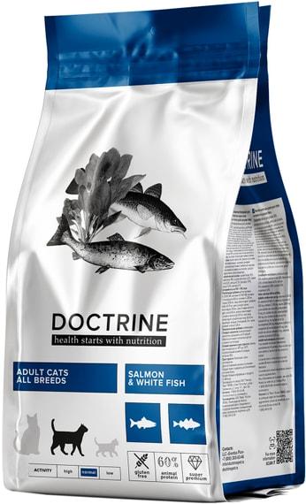 Doctrine | Сухой корм для кошек Doctrine беззерновой с лососем и белой рыбой 800г