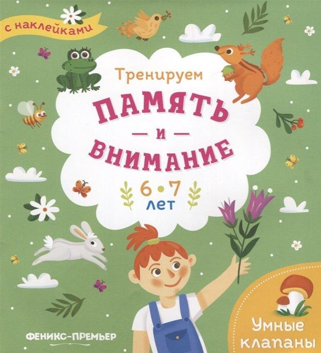 Тренируем память и внимание. 6-7 лет. Книжка с наклейками