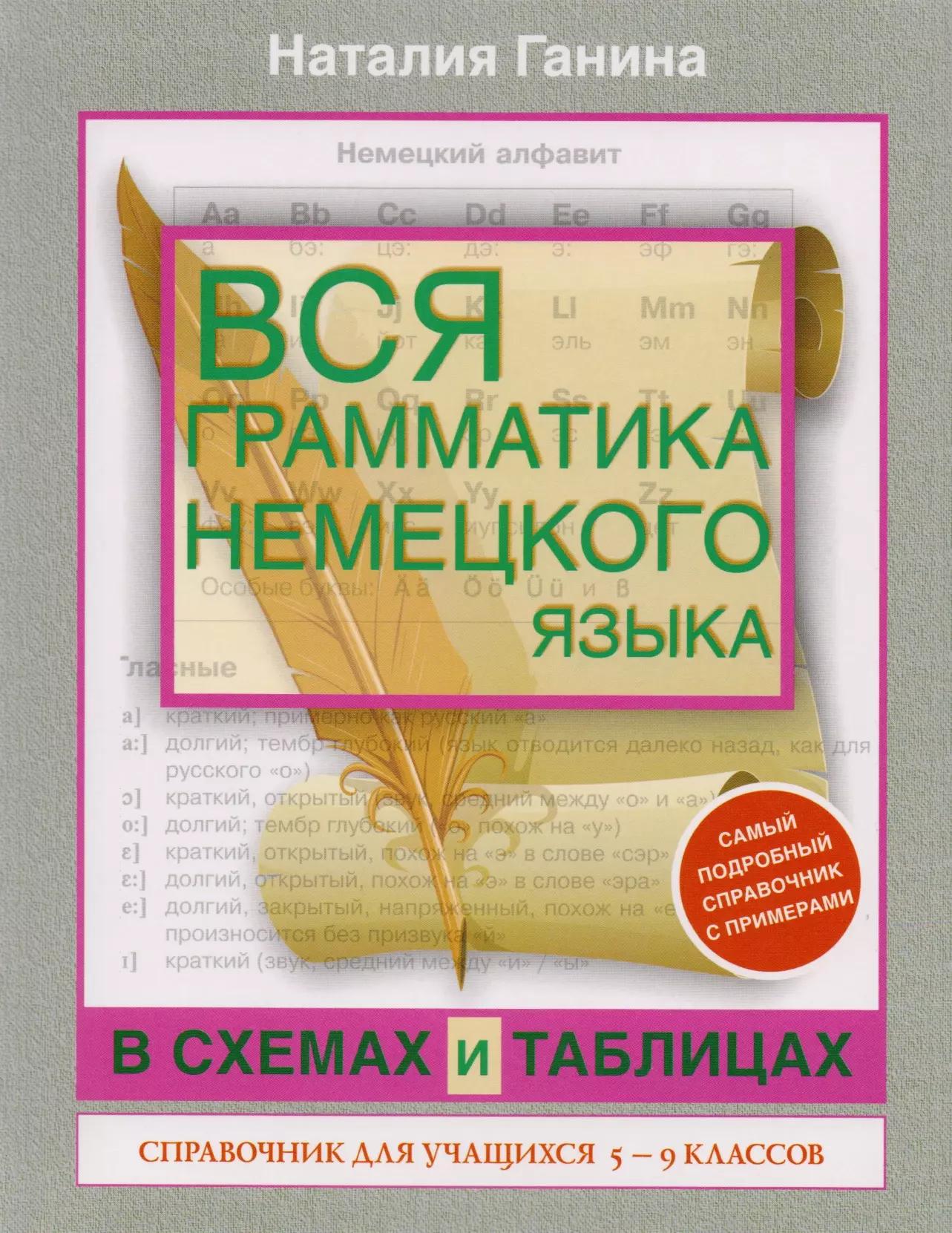 Вся грамматика немецкого языка в схемах и таблицах: справочник для 5-9 классов