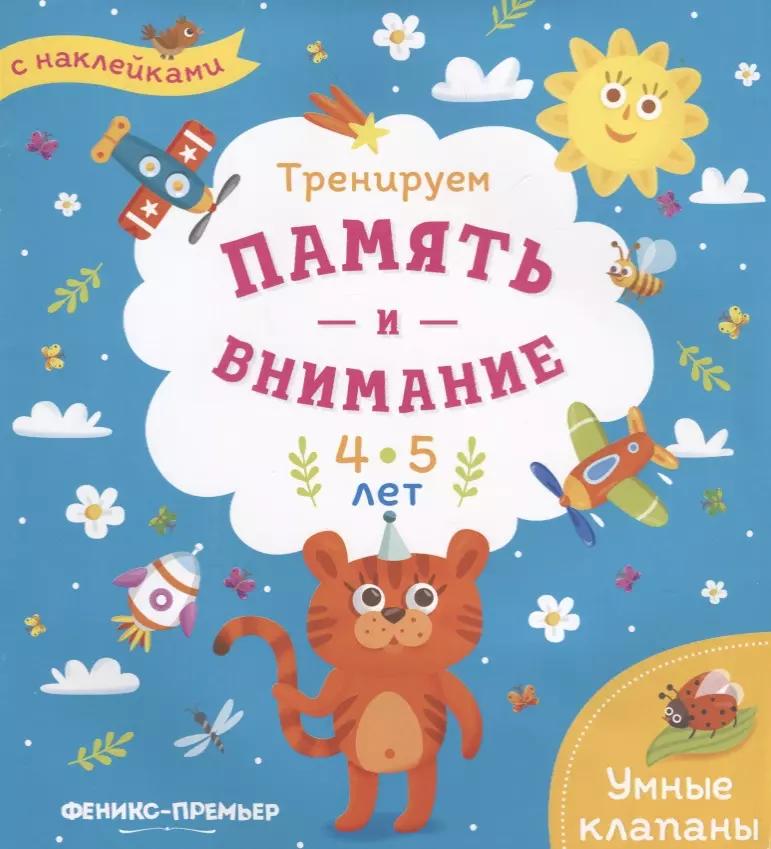 Тренируем память и внимание. 4-5 лет. Книжка с наклейками