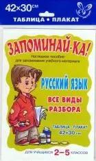 Русский язык: Все виды разбора: Таблица-плакат. Для учащихся 2-5 классов: Наглядное пособие